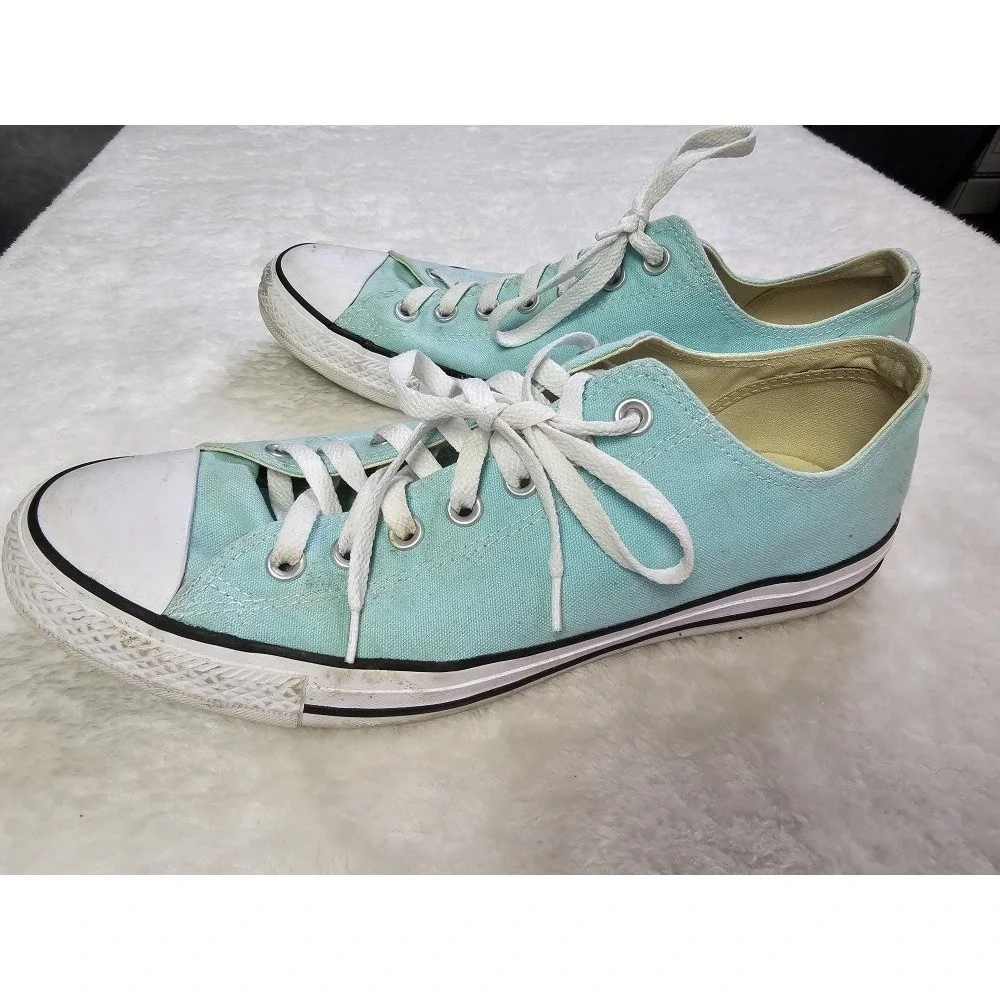 Converse All Star Mens Size 10 Mint Green Canvas‎ Sneakers - Picture 6 of 12